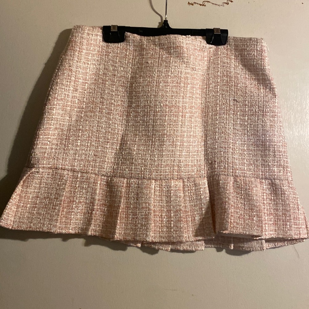 Forever 21 Ruffle Hem Pink Mini Skirt NWT